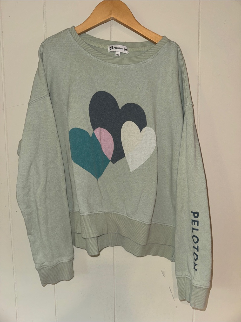 Peloton Sage Green Heart Graphic Sweatshirt